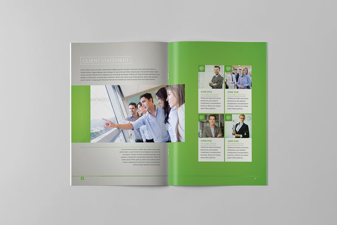企业宣传册制作宣传画册版式设计模板 Light Business Brochure插图(11)