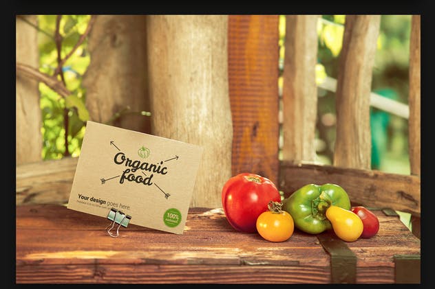 有机天然食物品牌样机模板 Organic Food Photo Mockup / Vegetables插图(5)