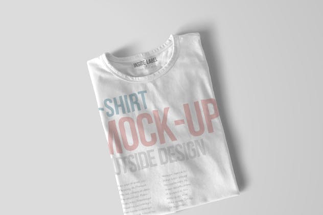 时尚印花T恤服装样机模板 T-Shirt Mockups插图(4)