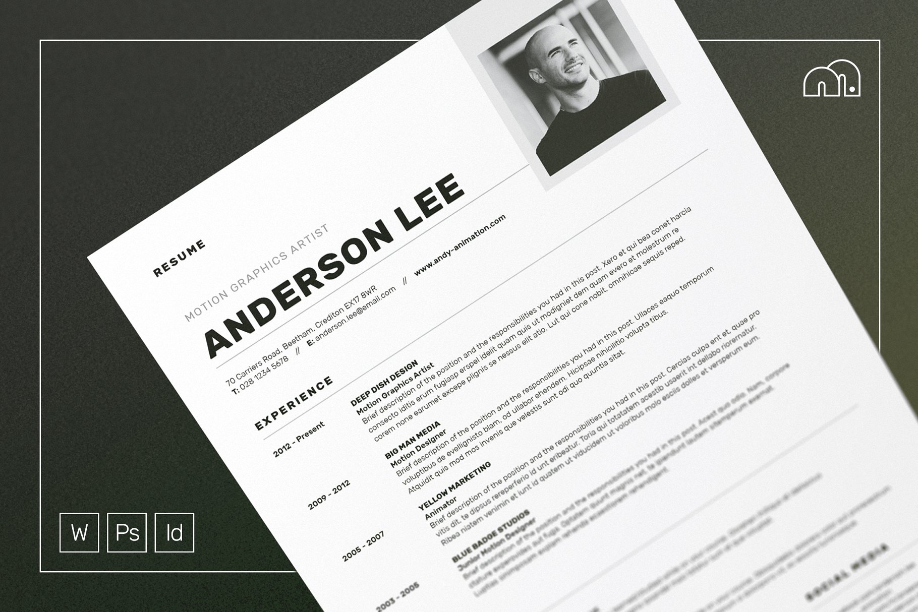 专业介绍信&个人简历模板 Anderson – Resume/CV插图(2)