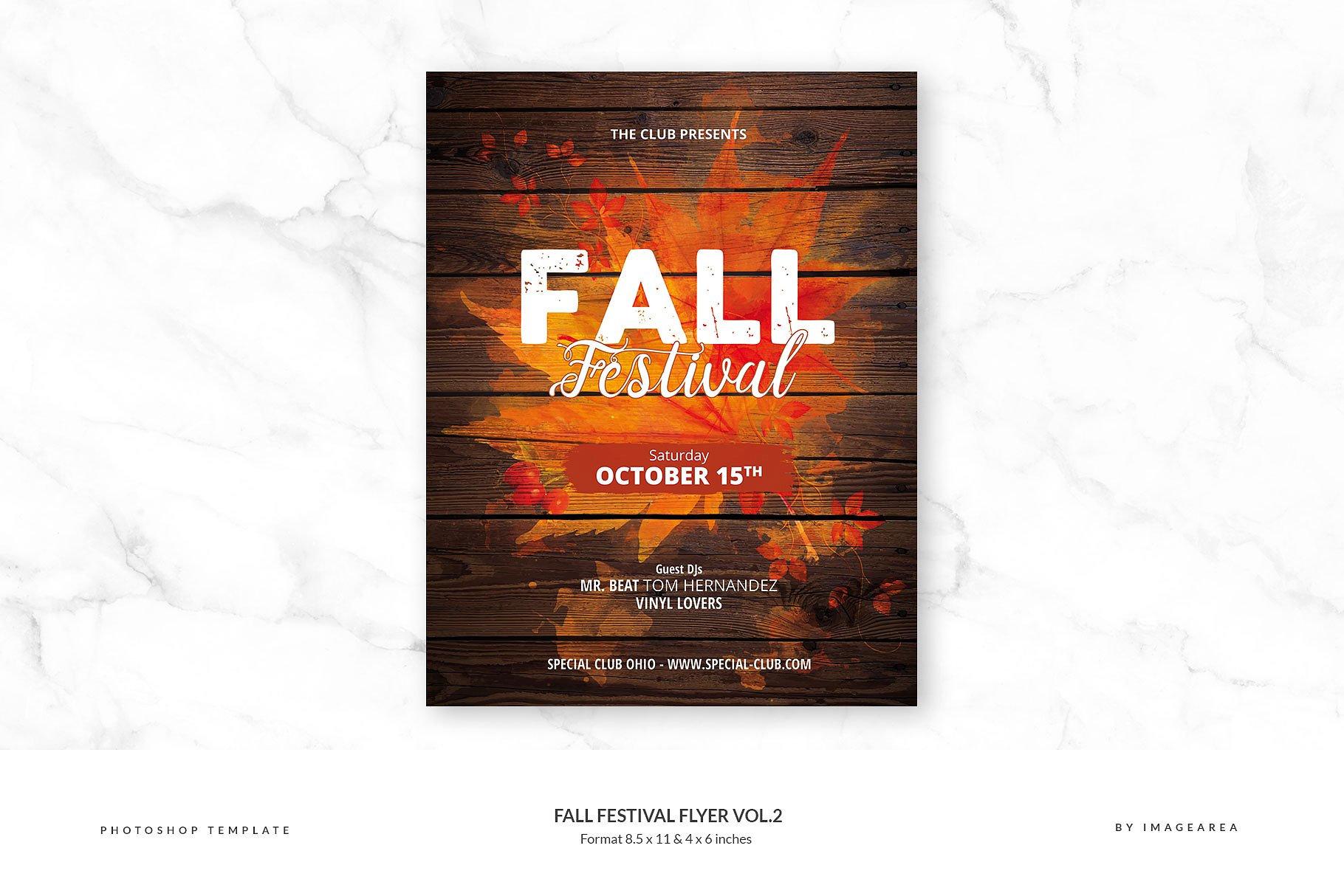秋季节日活动派对传单模板V.2 Fall Festival Flyer Vol.2插图