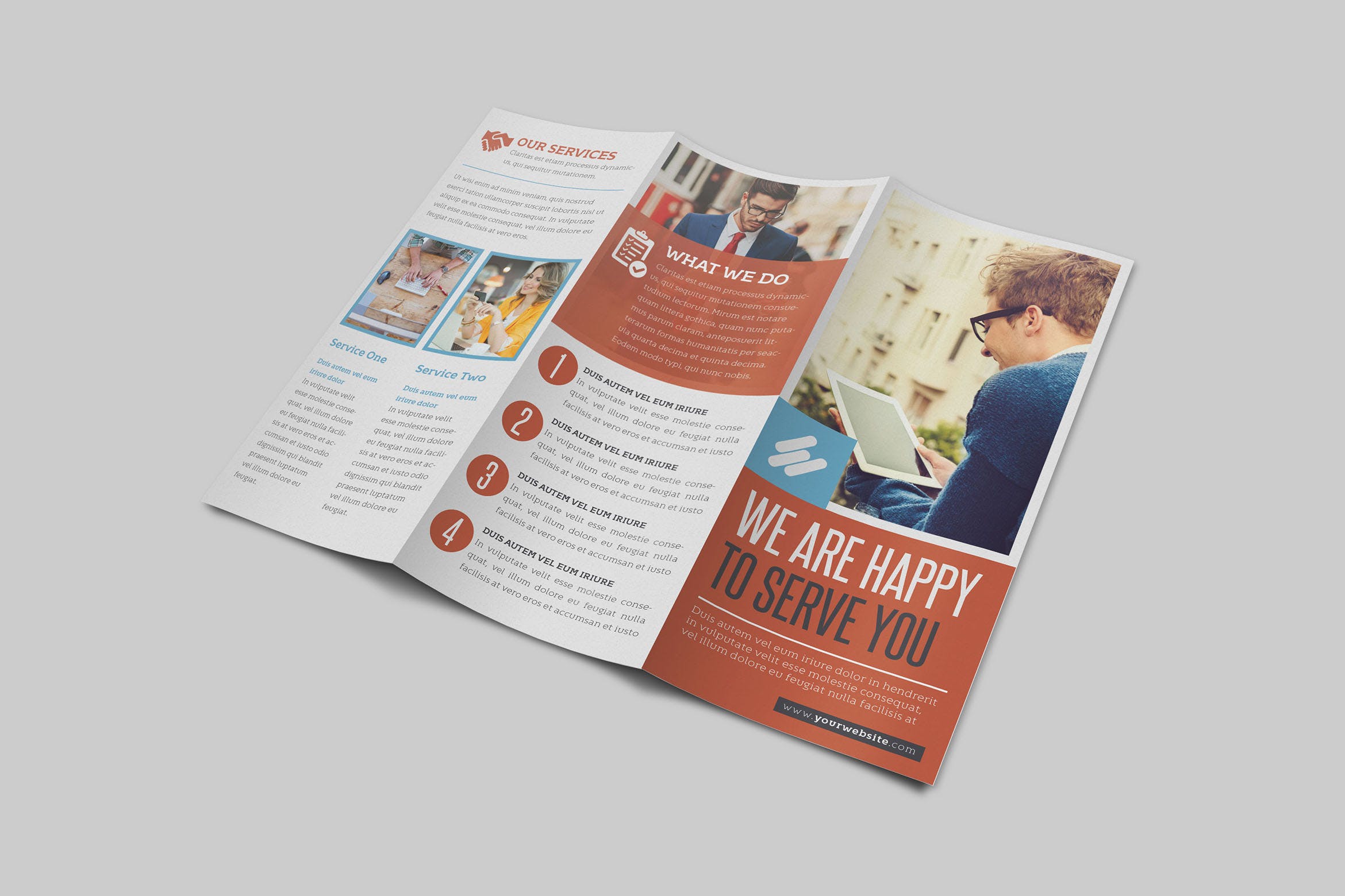 三折页设计传单宣传单设计模板 Business Z-Fold插图