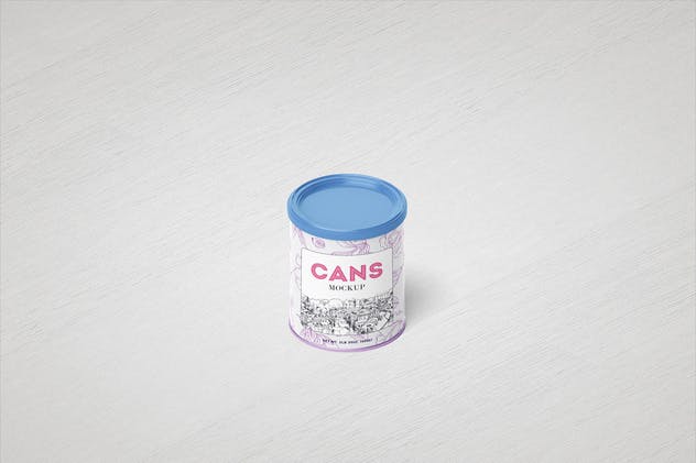 食品金属罐头包装样机 Packaging / Cans Mockup插图(3)
