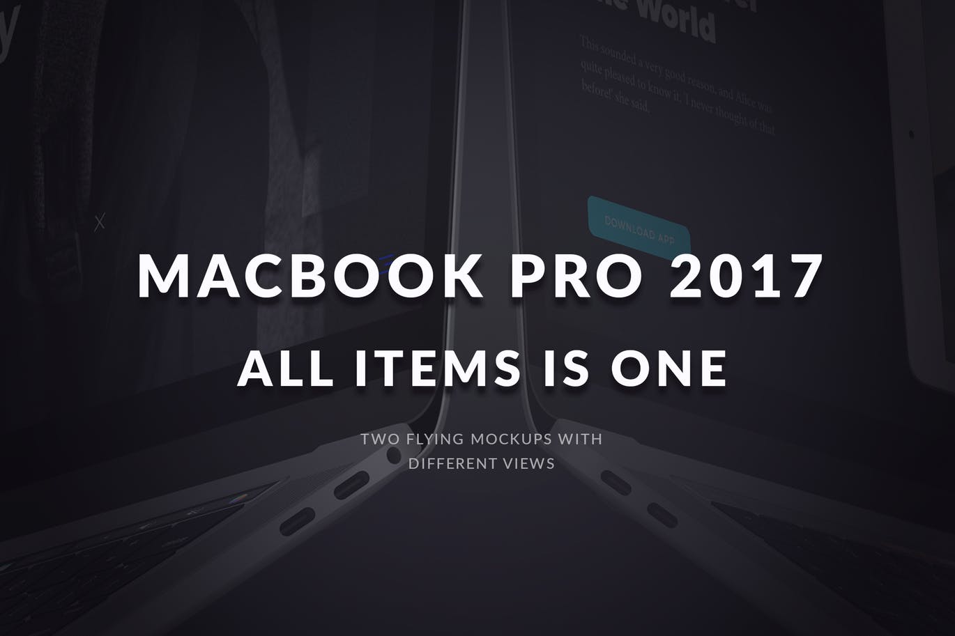 高品质的高端MacBook Pro 2017样机展示模型mockups插图