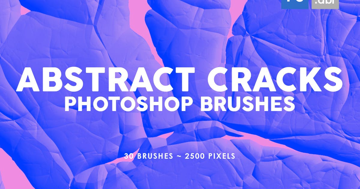 30个抽象裂缝PS印章笔刷合集 30 Abstract Cracks Photoshop Stamp Brushes插图