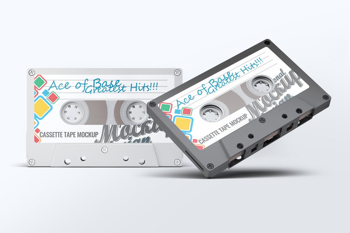 音乐卡带外观设计样机 Cassette Tape Mock-Up插图