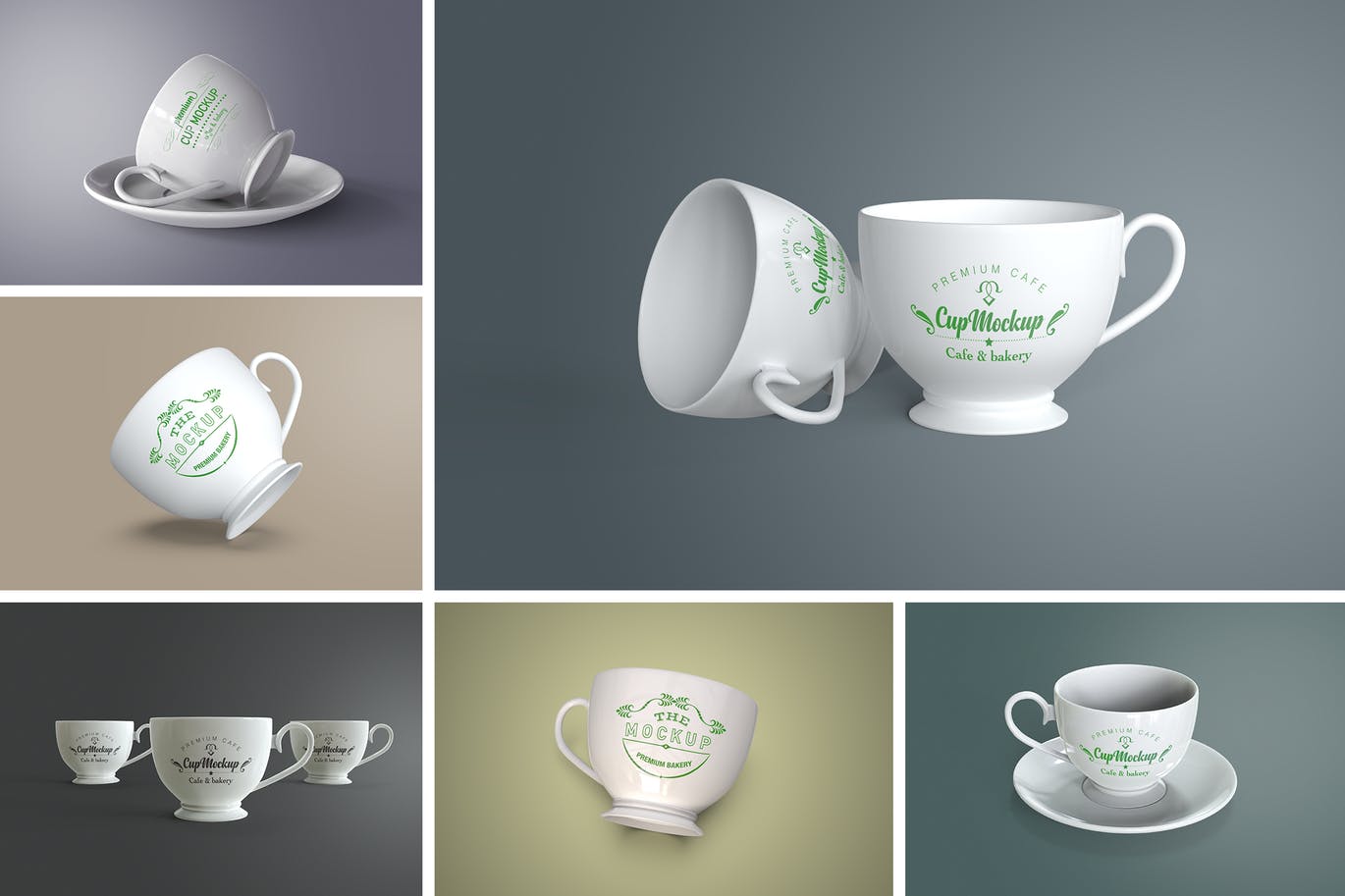陶瓷茶杯咖啡杯外观设计样机模板v2 Cup Mockup 2.0插图