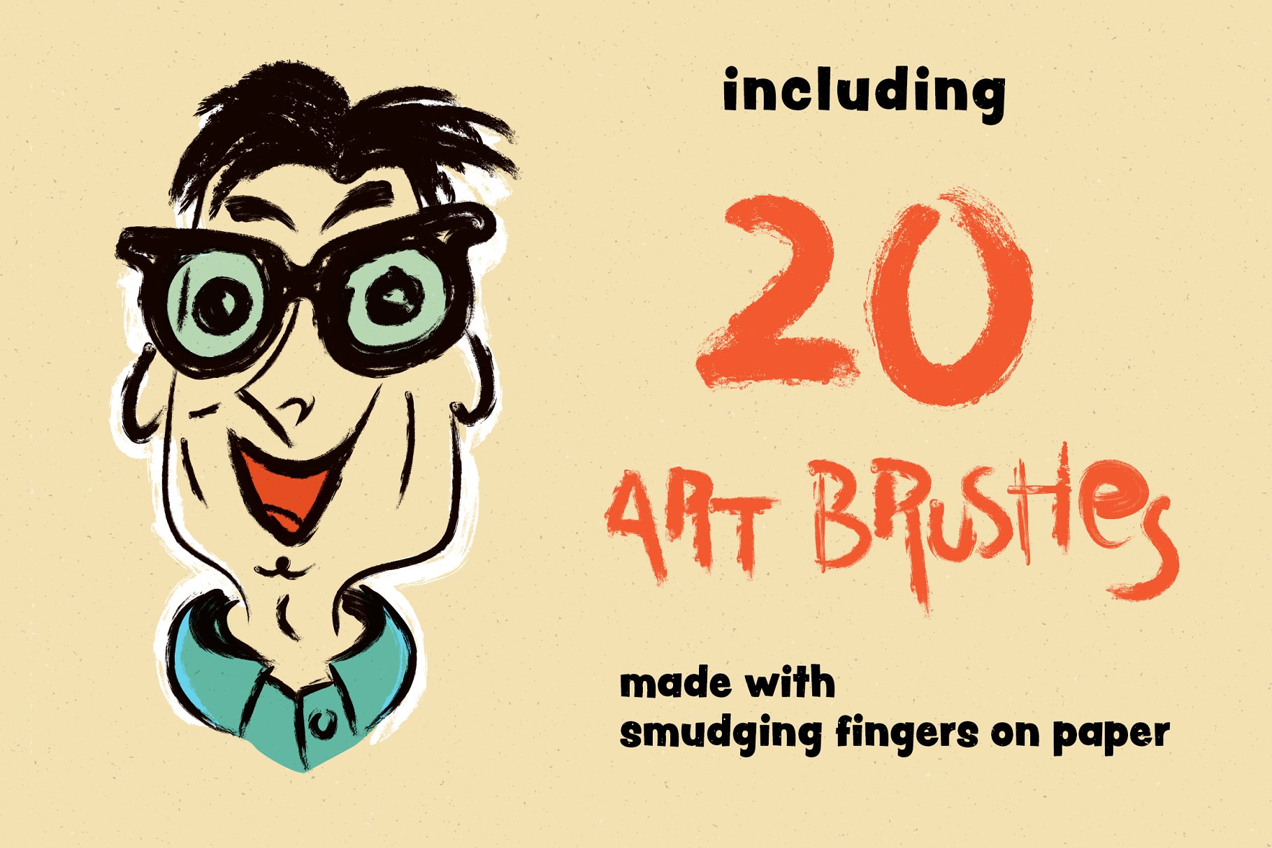 复刻1950s年代设计风格笔刷套装 1950s Artist Brush Pack插图(3)