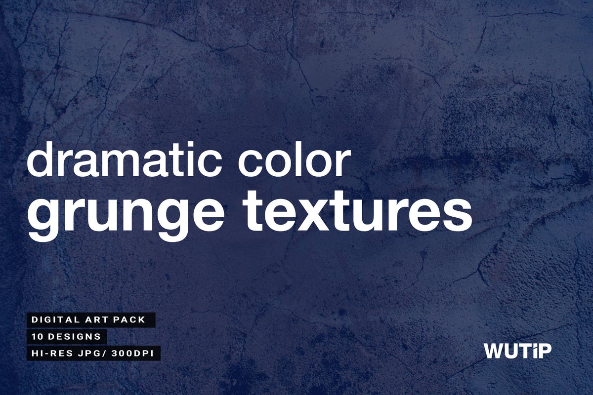 10个奇幻独特颜色颜料污迹纹理套装 10 Dramatic Color Grunge Textures插图