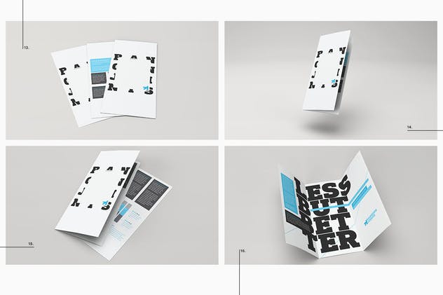 对折小册子传单样机模板 Trifold Brochure Mock-Up Pack插图(5)