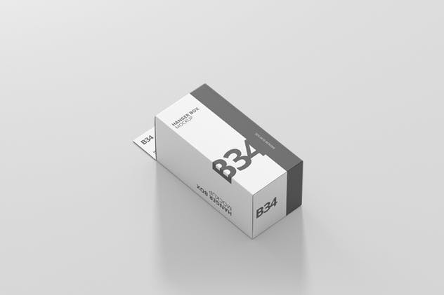 带挂钩的中等矩形尺寸包装盒子样机 Box Mockup – Medium Rectangle Size with Hanger插图(4)