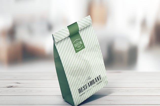 纸袋食物包装外观样机 Paper Bag MockUp插图(3)