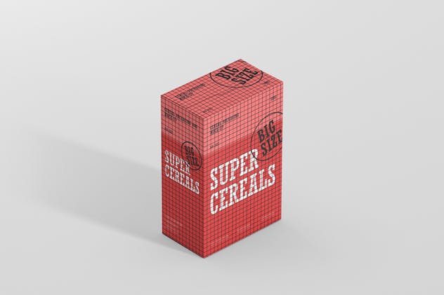 营养谷物食品包装大尺寸盒子样机 Cereals Box Mockup – Big Size插图(7)