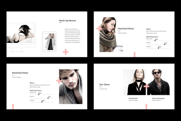 极简主义风格时尚行业适用PPT幻灯片模板 Minimal Fashion PowerPoint插图(5)