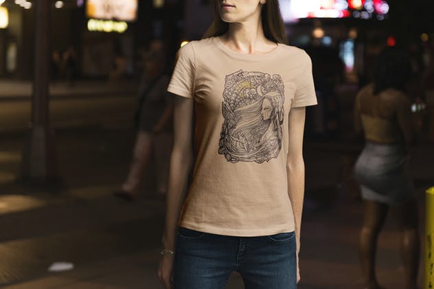 潮流时尚T恤都市版服装样机Vol.3 T-Shirt Mockup Urban Edition Vol. 3插图(3)