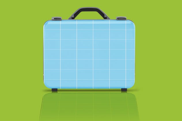 商务旅行手提箱/行李箱外观设计样机模板 Business suitcase Mockup插图(2)