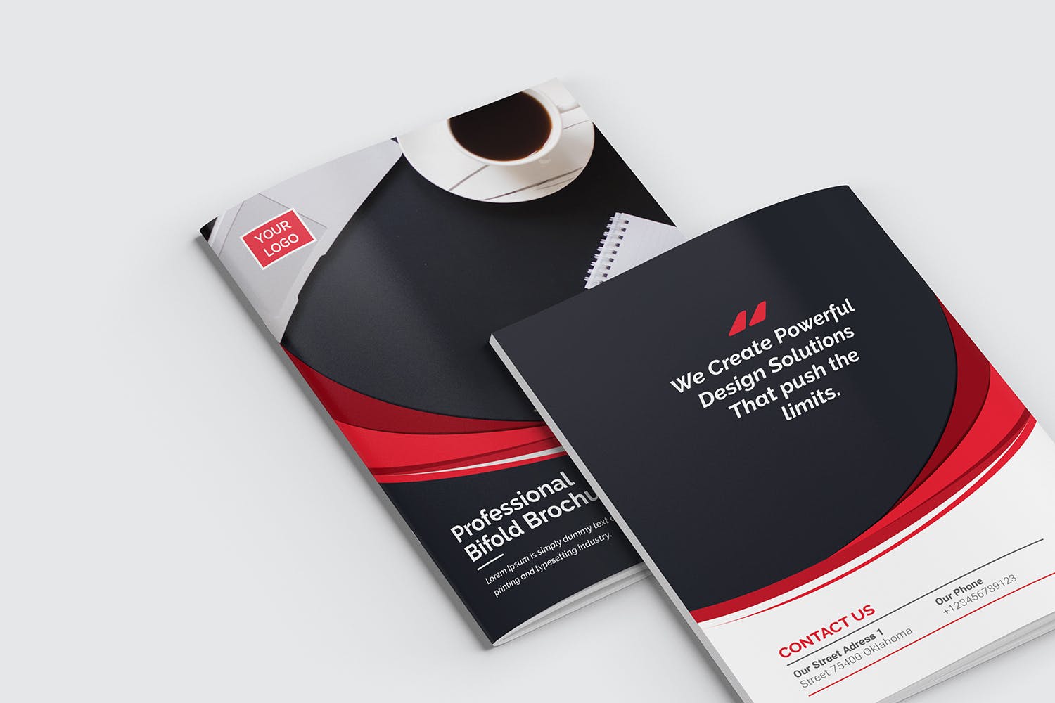 企业宣传画册/企业项目推介书设计模板 Bifold Brochure插图(1)
