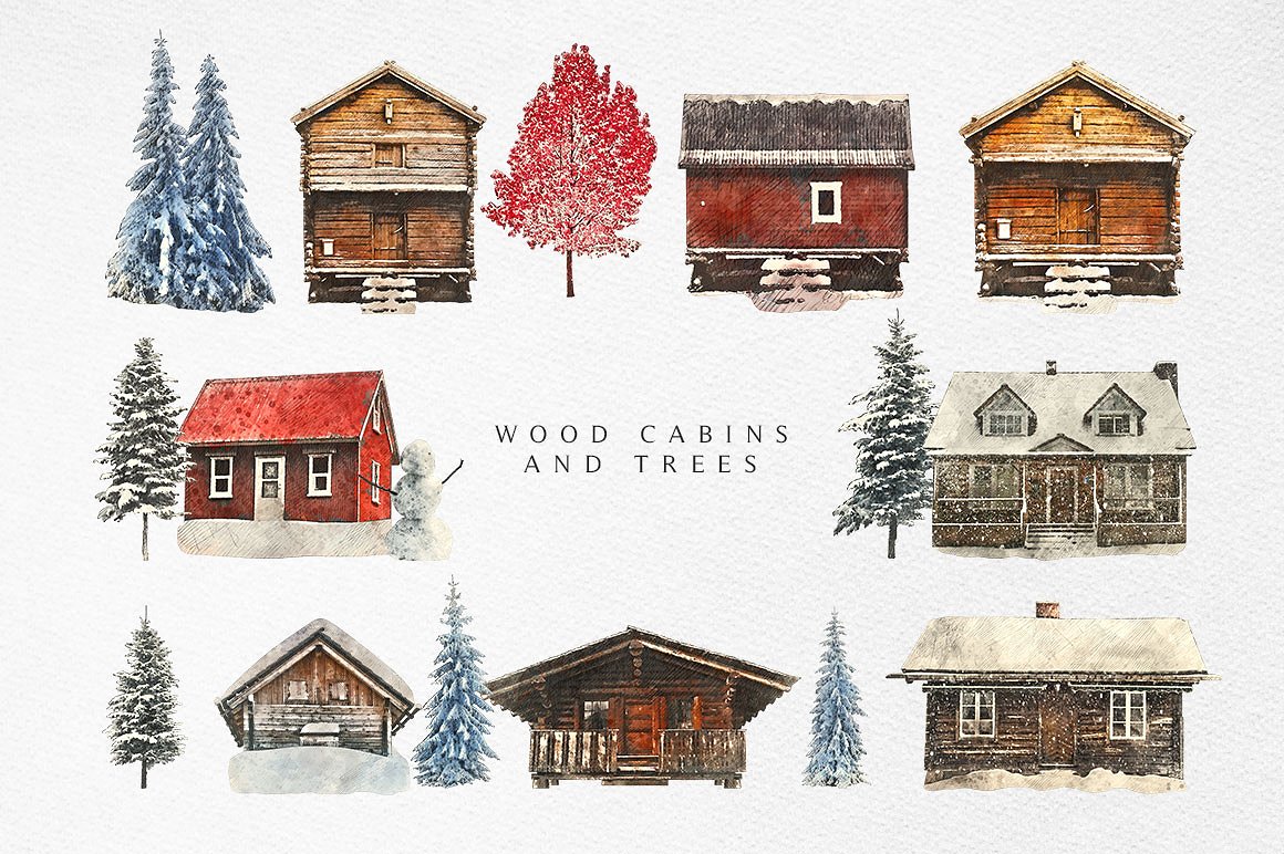冬季仙境圣诞节新年设计套装 Winter Wonderland Designer Kit插图(12)