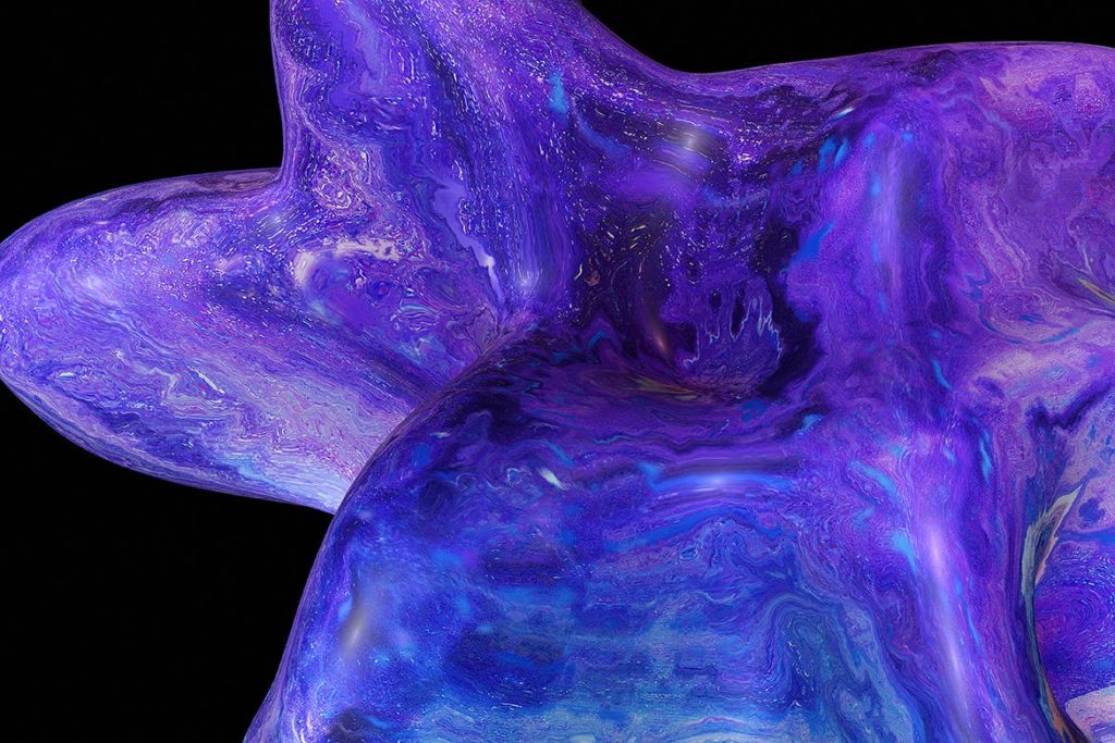 神秘高端的10个抽象紫色液体大理石背景元素插图(3)