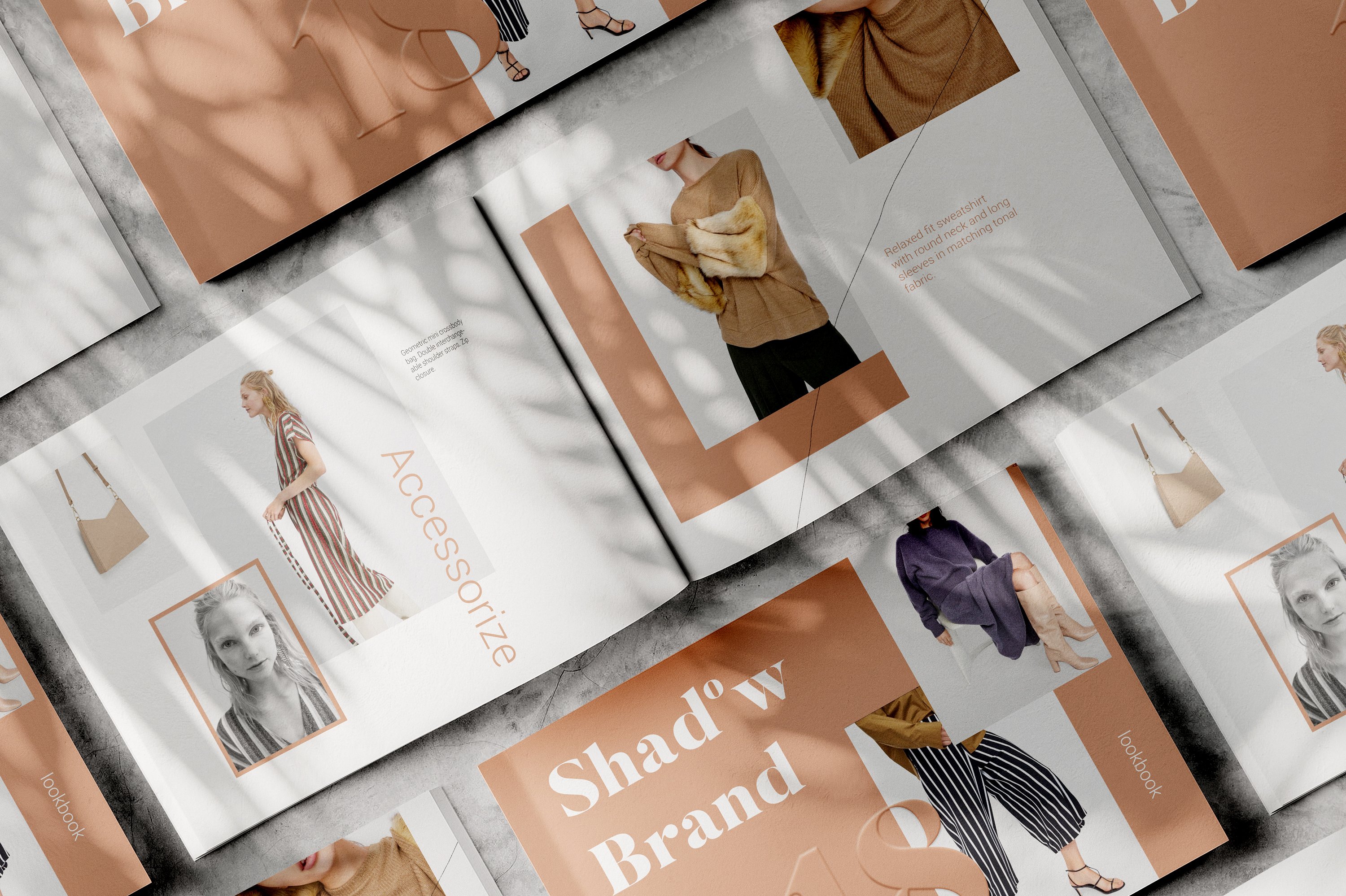 时尚品牌产品展示画册杂志样机 Shadow Brand – Magazine Mockups插图(5)