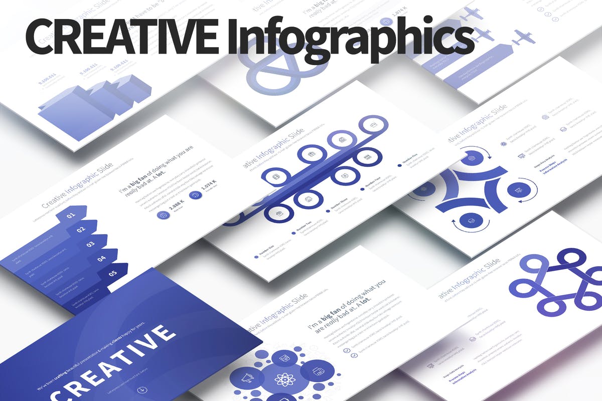 创意数据统计分析信息图表PPT幻灯片模板 CREATIVE – PowerPoint Infographics Slides插图