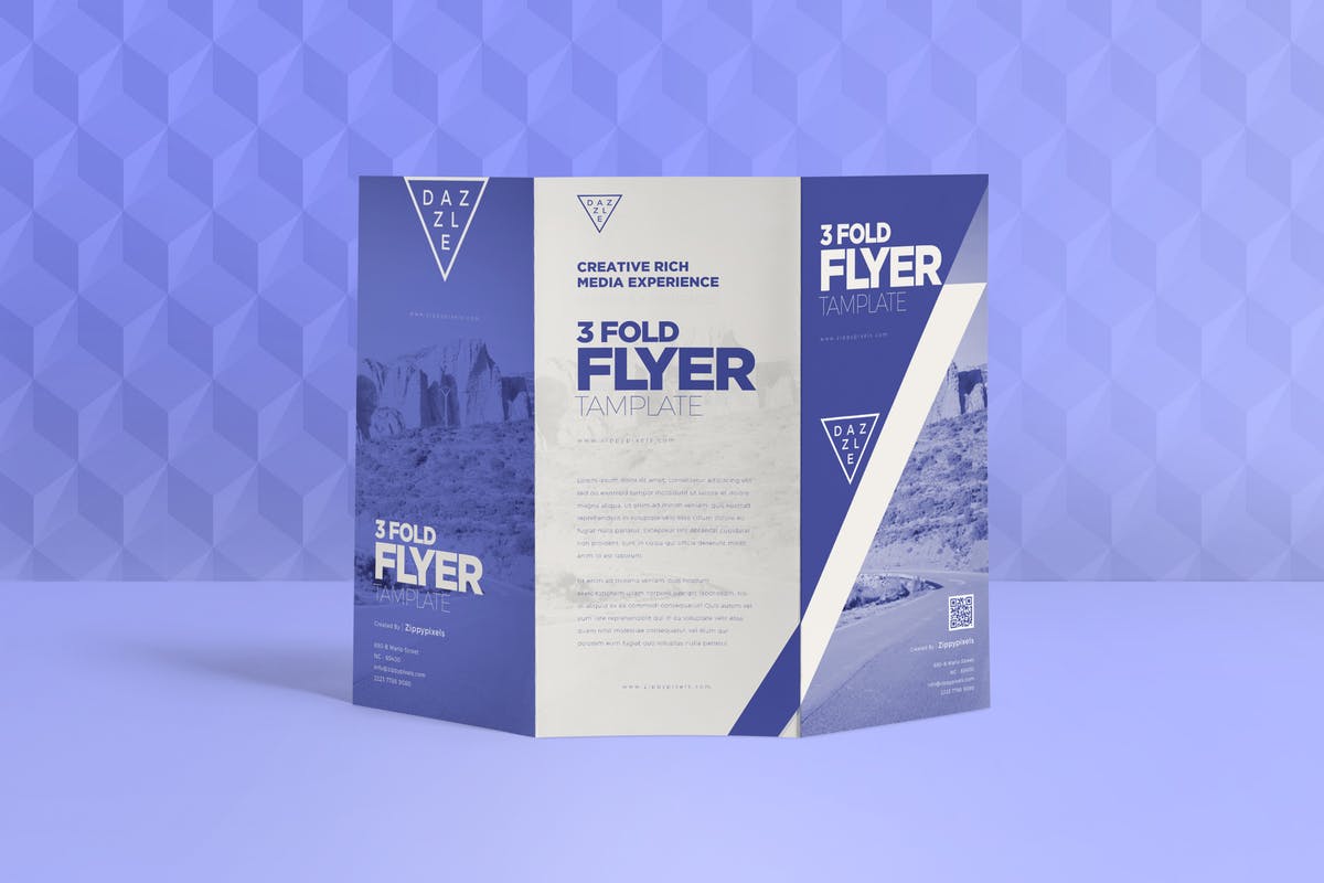 三折页广告营销传单设计模板 3 Fold Flyer Design Template插图