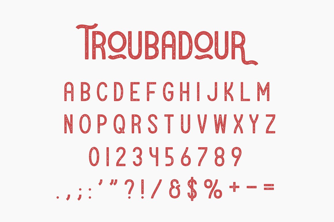 创意英文无衬线字体下载 Troubadour Font Collection插图(3)
