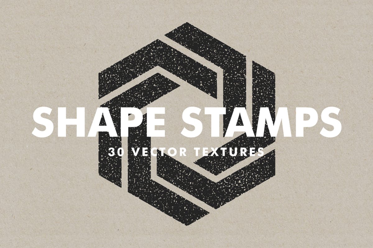 30款复古做旧效果纹理矢量印章形状 Vector Shape Stamps插图