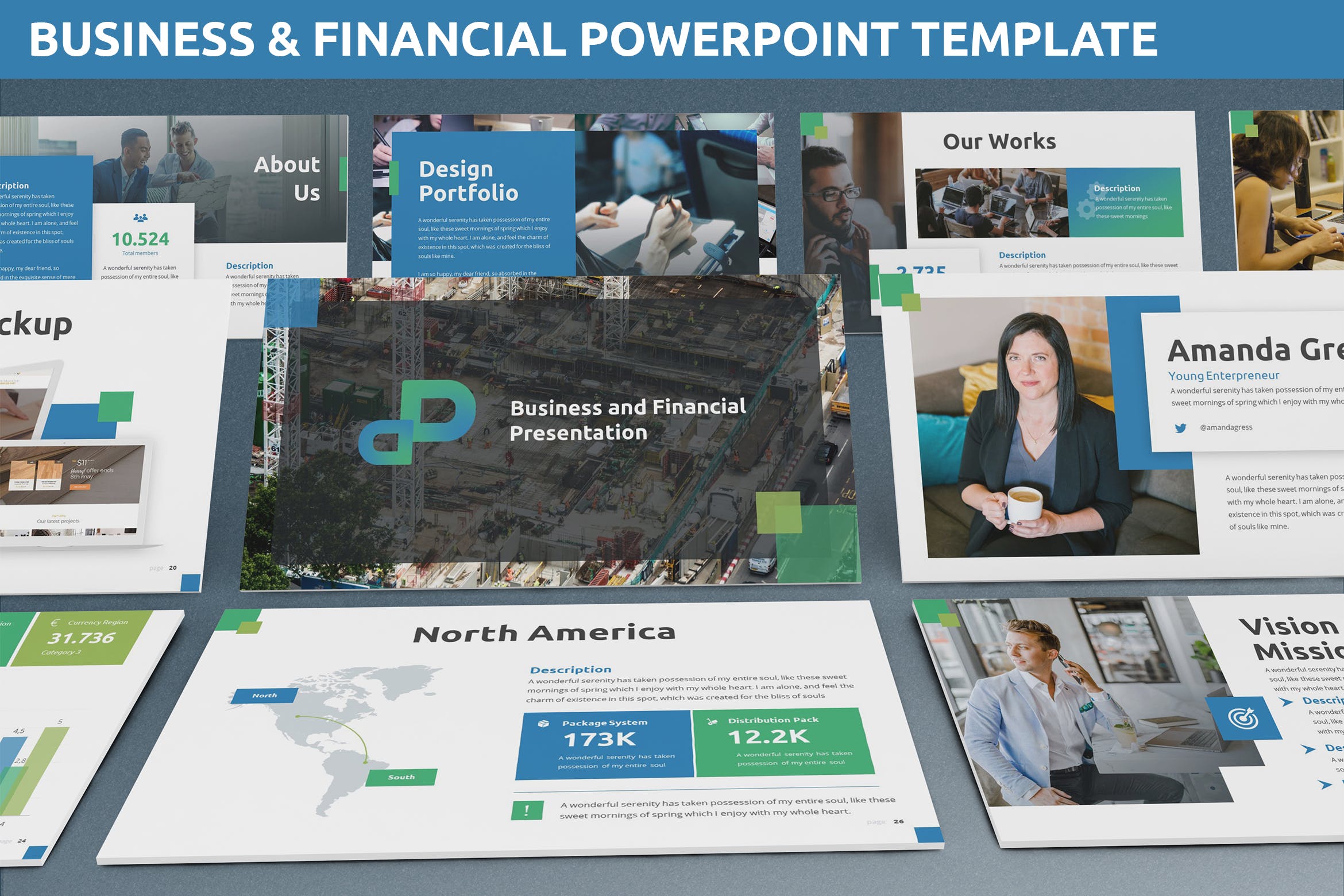 金融商务主题PPT幻灯片模板 Business & Financial Powerpoint Template插图