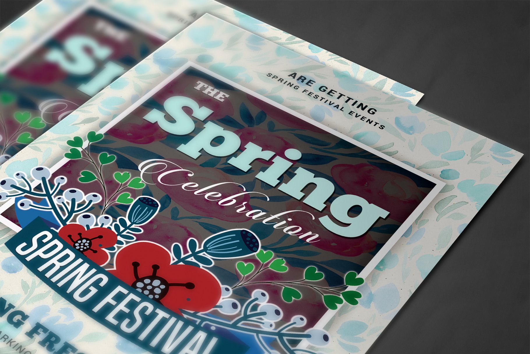 专业简洁的春季节日派对活动宣传模板 Spring Festival插图(3)
