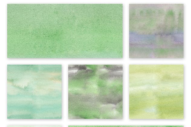 23款绿色基底水彩纹理 Watercolor Seamless Textures – Green Pack插图(5)