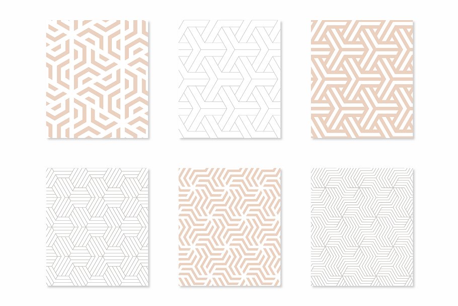 18款几何图形无缝图案背景v3 18 Geometric Seamless Patterns vol.3插图(3)