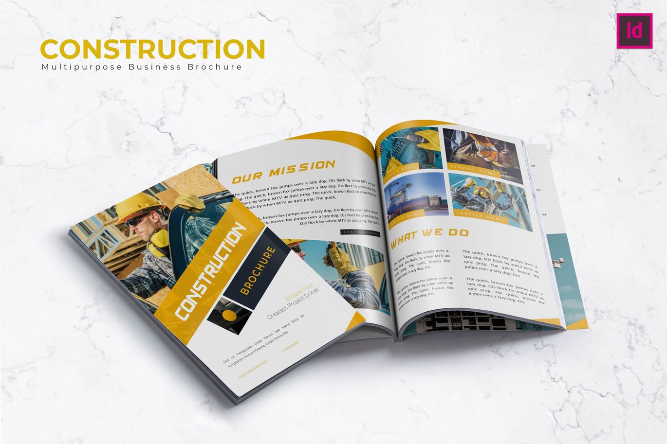 建筑公司宣传册设计模板 Construction Brochure Template插图