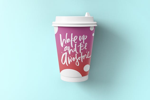 咖啡饮料纸杯样机模板 Paper Cup Mockup插图(1)