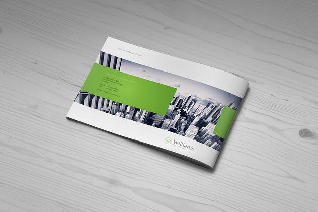 宣传画册设计样机模板 Landscape Brochure Mock-Up Set插图(9)