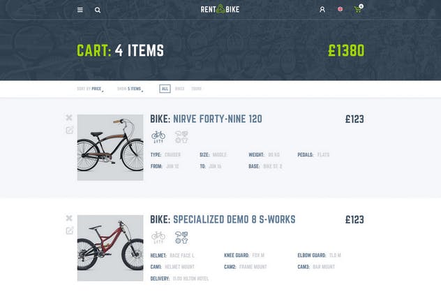 共享单车网页设计PSD模板 Rent a Bike – Rental & Booking PSD Template插图(11)
