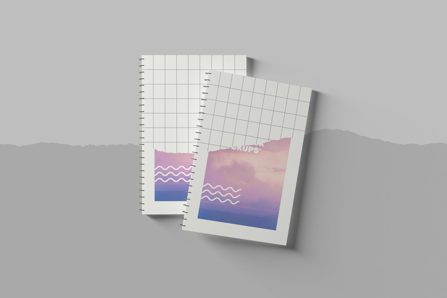活页记事本封面设计效果图样机 Notebook Mockups插图(4)