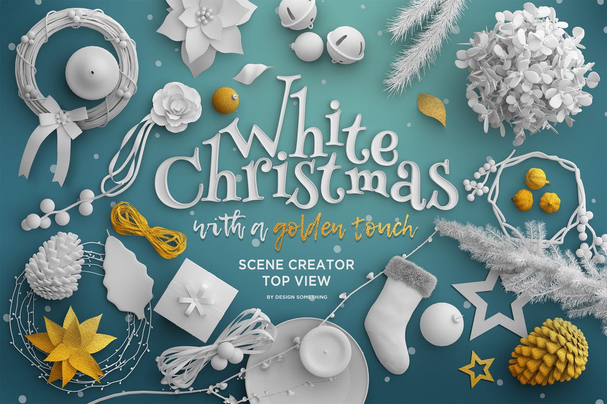 圣诞节俯视场景设计模板合集 Christmas Top View Scene Creator插图