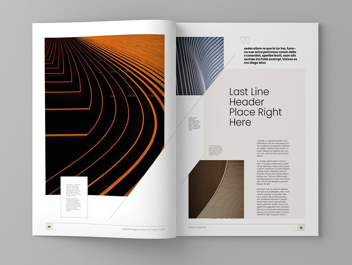高端企业文化杂志设计模板 Linemag – Magazine Template插图(8)