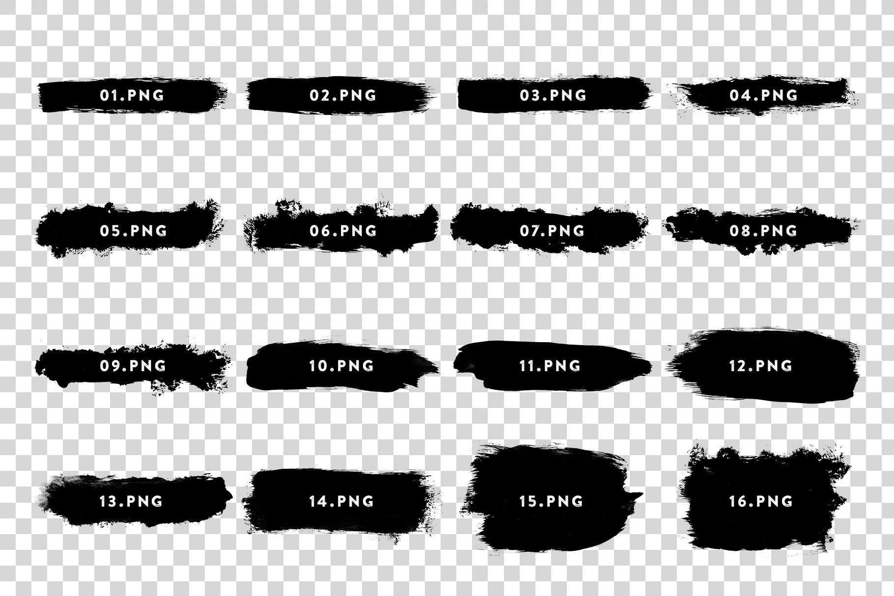 16款画笔图案PS笔刷 16 Grunge Brushes插图(1)