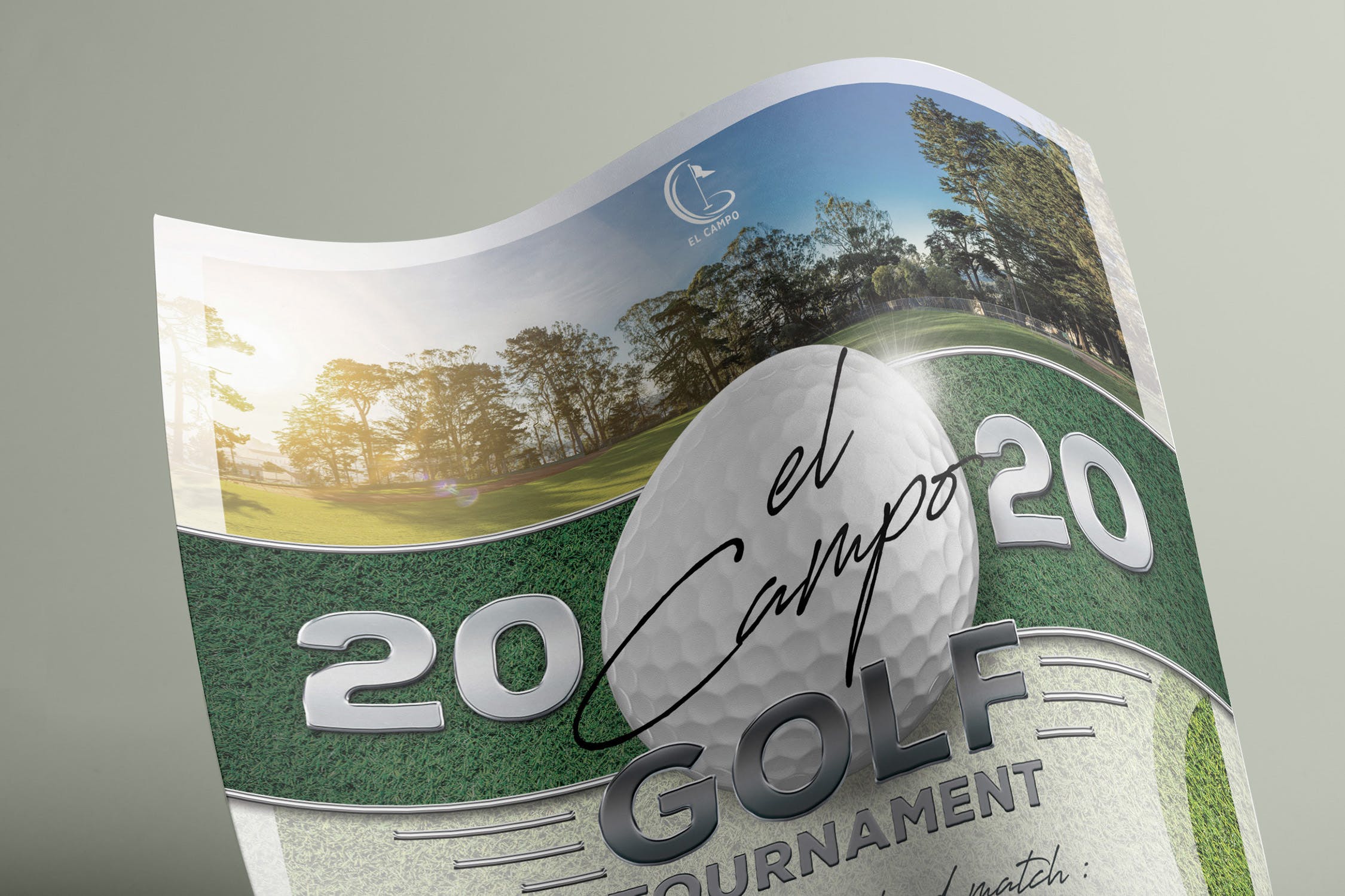 高尔夫锦标赛体育赛事广告海报传单设计模板 Golf Tournament Flyer插图(5)