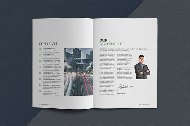 高逼格企业宣传画册设计模板素材 Business Brochure Template插图(2)