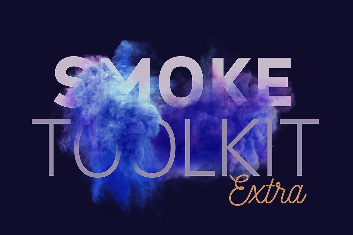 PS 彩色烟雾特效扩展包 Smoke Toolkit Extra（烟雾形状、笔刷、背景纹理）插图(1)