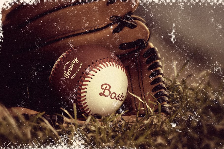 复刻棒球服和球队标志字体 Fenway • Script & Sans + Bonus插图(3)