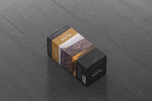 茶包及茶包包装盒设计样机模板 Tea Dispenser Box Mockup插图(10)