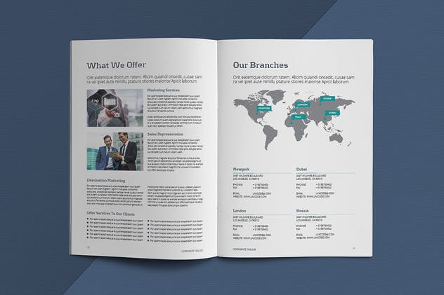 12页优雅现代简约风企业业务宣传册模板 Business Brochure Template插图(8)
