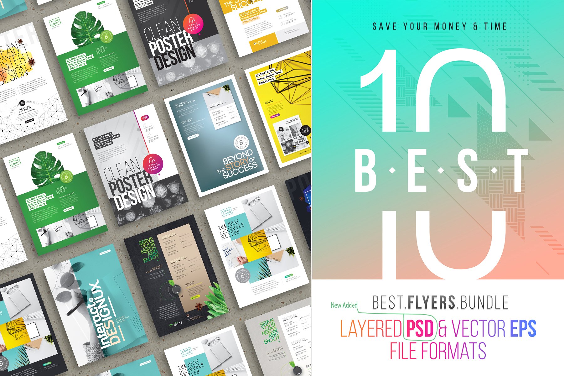 10款年度最佳设计的海报模板下载 Best 10 Flyer Poster Bundle [eps]插图(2)