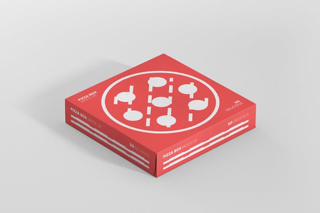 美味披萨外带包装盒子样机模板 Pizza Box Mockup – Double Pack Supermarket Edition插图(2)
