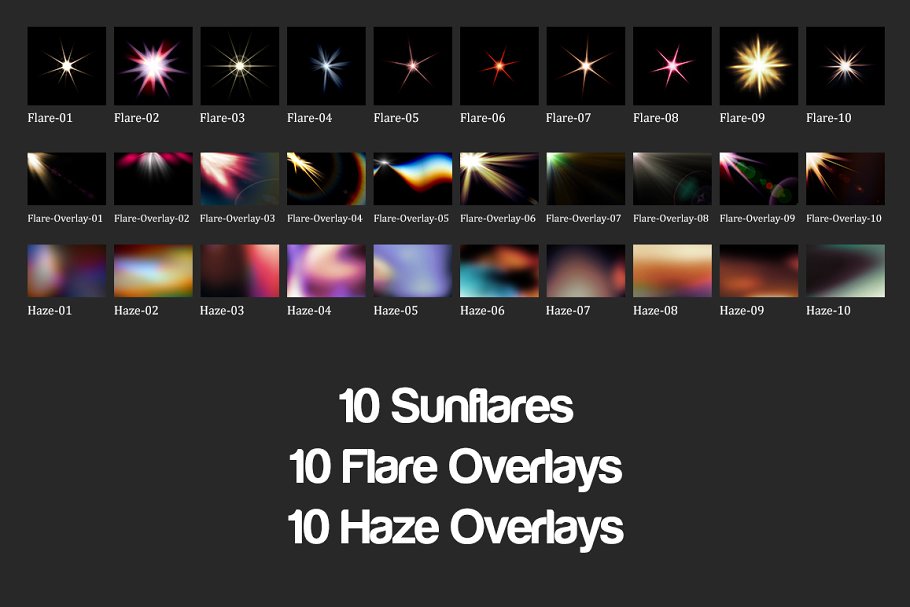 30款照片后期效果处理叠层背景 Flare & Haze: 30 Overlays for Photos插图(3)