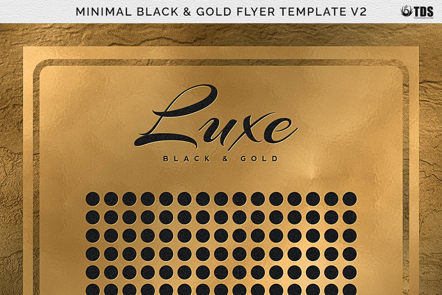 极简主义黑金风格传单PSD模板v2 Minimal Black Gold Flyer PSD V2插图(7)